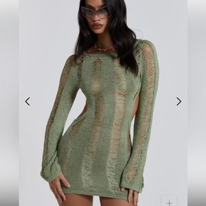 Jaded London Khaki Umbra Mini Dress